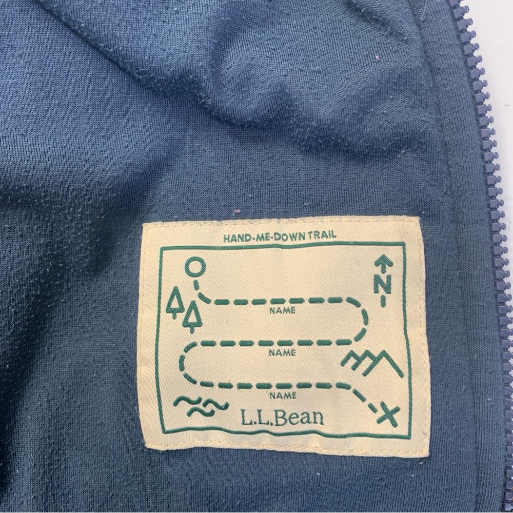 L.L.Bean Sherpa Hooded Jacket Punk/Blue -XL 18 - Picture 12 of 14